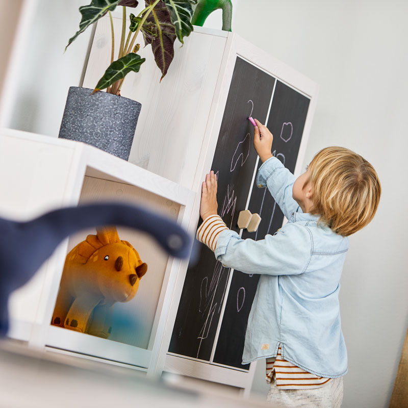 LIFETIME Regalsystem - Regal Höhe 120cm mit 2 Einlegeboden in weiß oder white wash