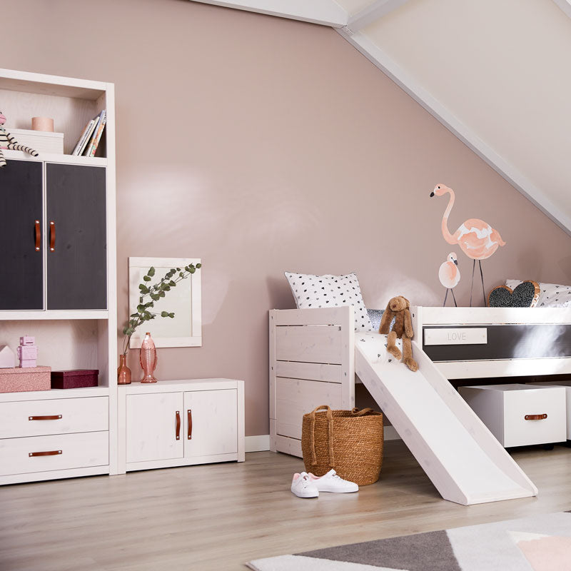 LIFETIME Regalsystem - Regal Höhe 159cm mit 3 Einlegeböden in weiß oder white wash