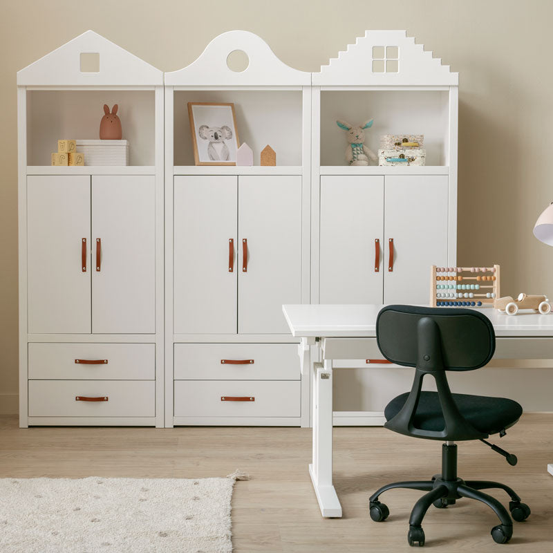 LIFETIME Regalsystem - Regal Höhe 159cm mit 3 Einlegeböden in weiß oder white wash