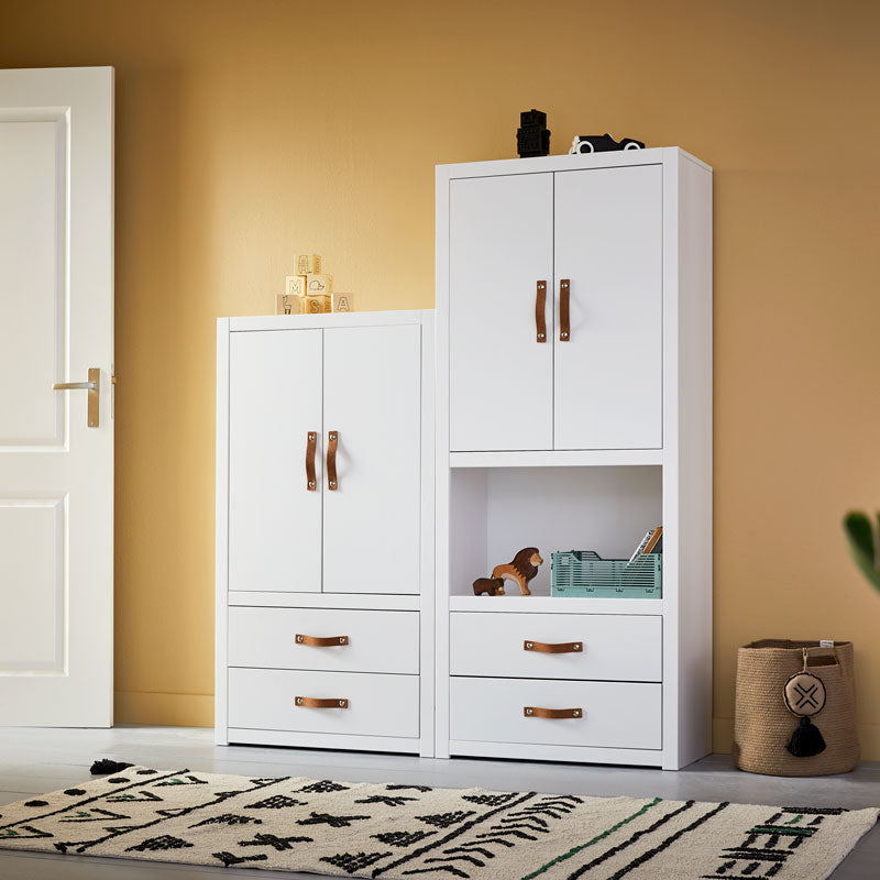 LIFETIME Regalsystem - Regal Höhe 120cm mit 2 Einlegeboden in weiß oder white wash