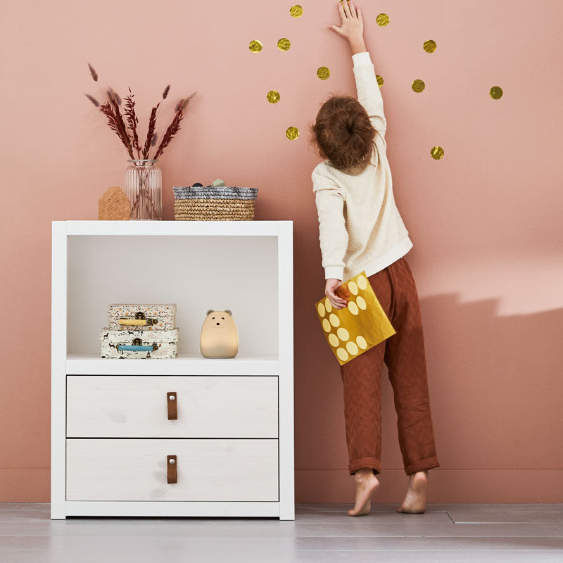 LIFETIME Regalsystem - Regal Höhe 82cm mit 1 Einlegeboden in weiß oder white wash