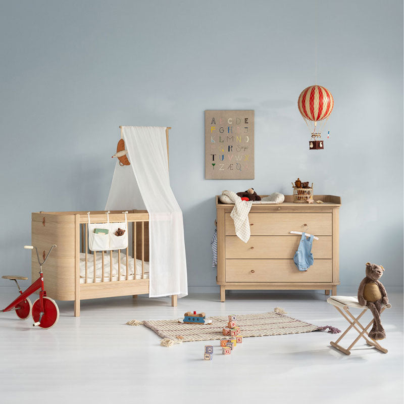 Oliver Furniture Wood Wickelkommode 3 Schubladen in eiche