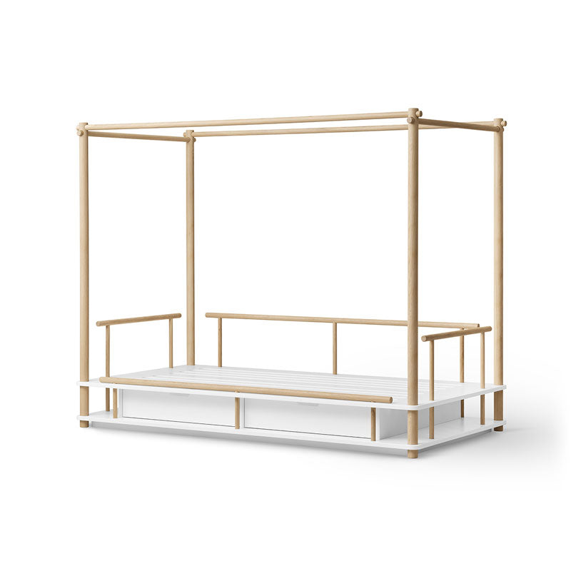 Oliver Furniture Camp Collection Himmelbett 90x180cm weiß/eiche