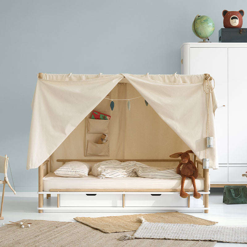 Oliver Furniture Camp Collection Himmelbett 90x180cm weiß/eiche