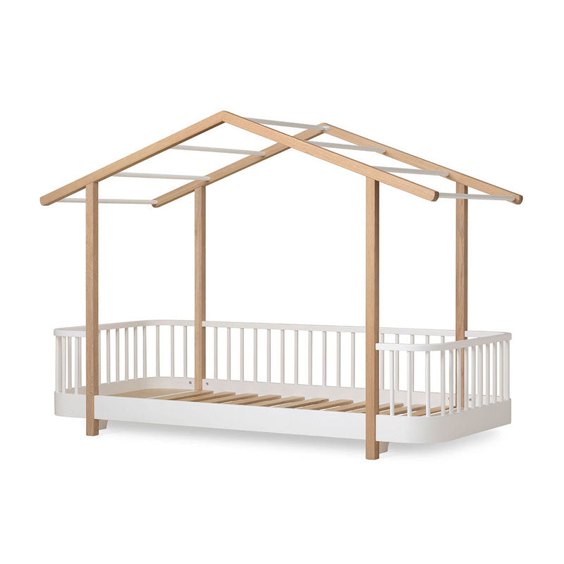 Oliver Furniture Wood Original Hausbett in weiß/Eiche