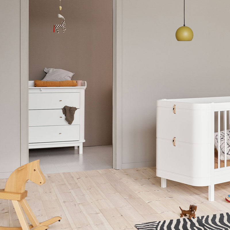 Oliver Furniture Wood Wickelkommode 3 Schubladen in weiß