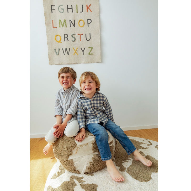 Lorena Canals Pouf "Weltkarte" Ø50x45cm