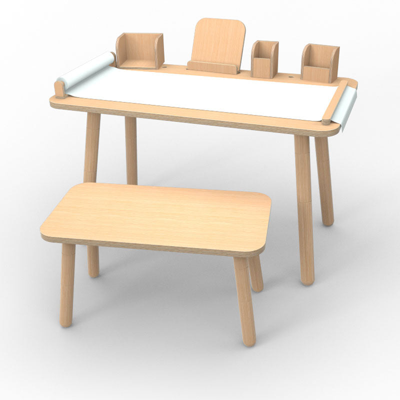 Pure Position Growing Table – KOMPLETT mit Bank und Zubehör in natur