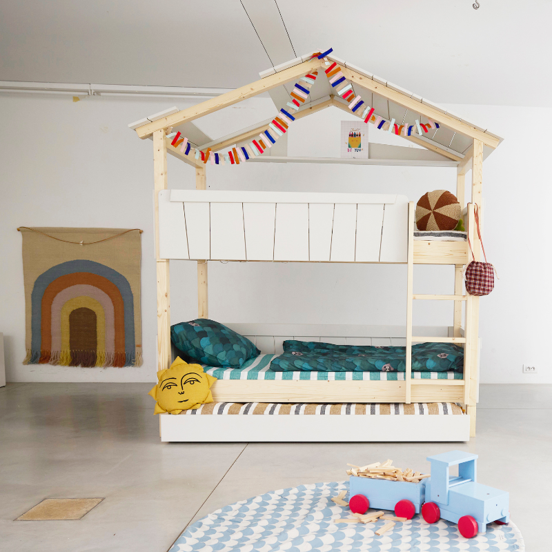 Mathy by Bols 'Star Light Bunkbed Model 3' Montessori Stockbett 90x200cm mit Bettschublade - in 26 Farben erhältlich