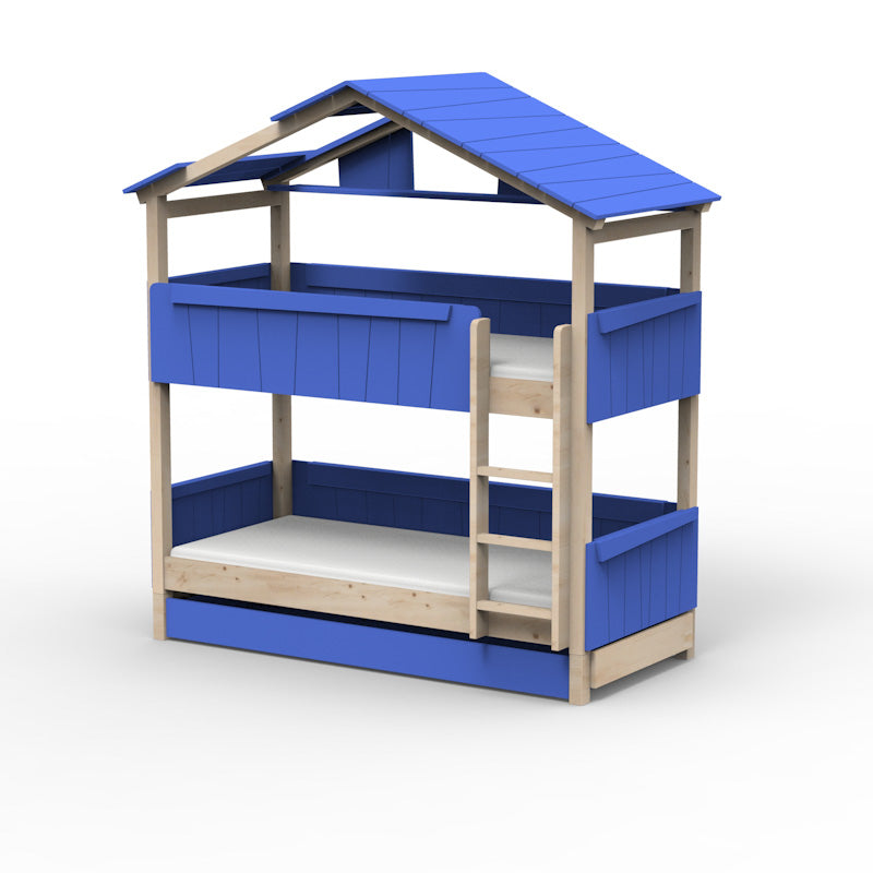 Mathy by Bols 'Star Light Bunkbed Model 3' Montessori Stockbett 90x200cm mit Bettschublade - in 26 Farben erhältlich
