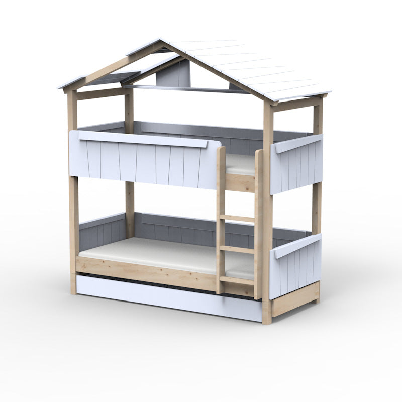 Mathy by Bols 'Star Light Bunkbed Model 3' Montessori Stockbett 90x200cm mit Bettschublade - in 26 Farben erhältlich