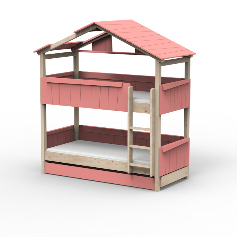 Mathy by Bols 'Star Light Bunkbed Model 3' Montessori Stockbett 90x200cm mit Bettschublade - in 26 Farben erhältlich