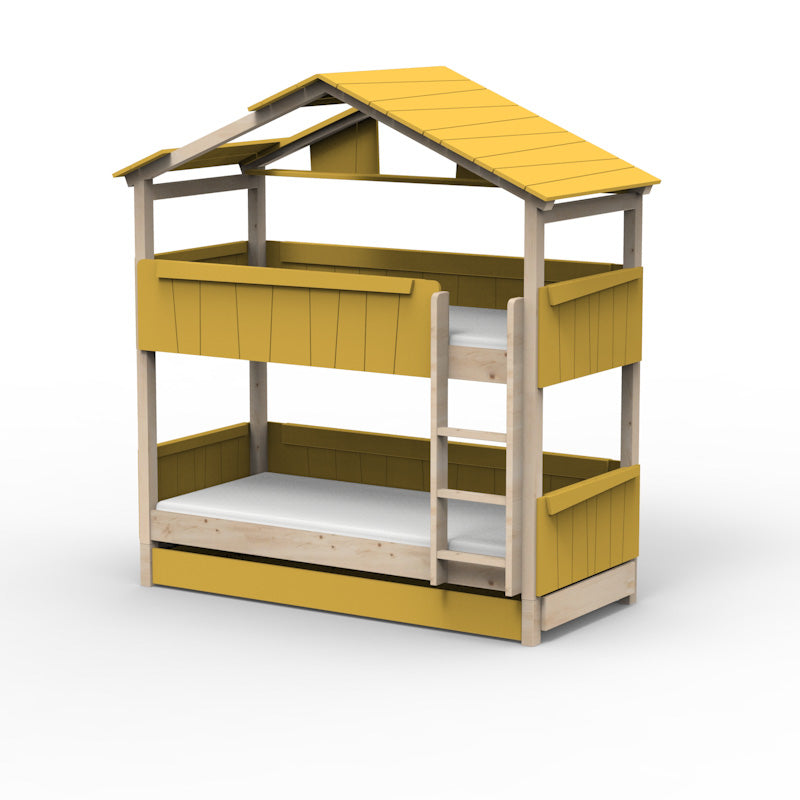 Mathy by Bols 'Star Light Bunkbed Model 3' Montessori Stockbett 90x200cm mit Bettschublade - in 26 Farben erhältlich