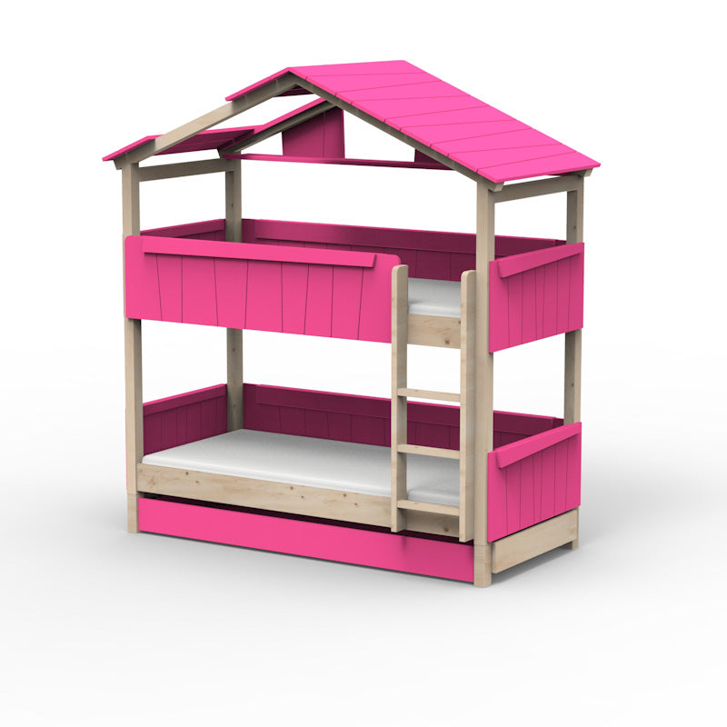 Mathy by Bols 'Star Light Bunkbed Model 3' Montessori Stockbett 90x200cm mit Bettschublade - in 26 Farben erhältlich