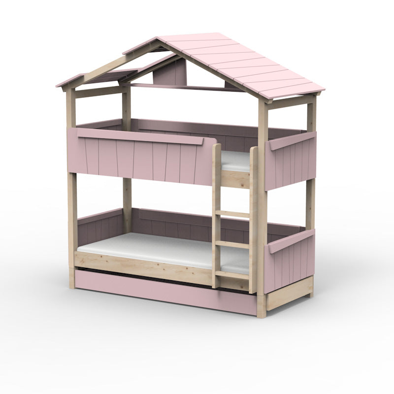 Mathy by Bols 'Star Light Bunkbed Model 3' Montessori Stockbett 90x200cm mit Bettschublade - in 26 Farben erhältlich