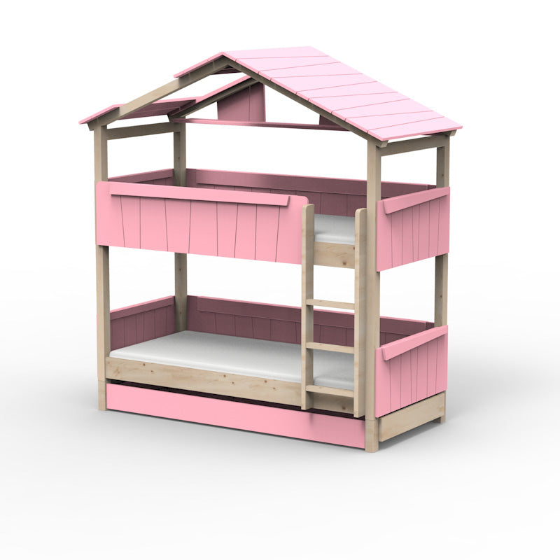 Mathy by Bols 'Star Light Bunkbed Model 3' Montessori Stockbett 90x200cm mit Bettschublade - in 26 Farben erhältlich