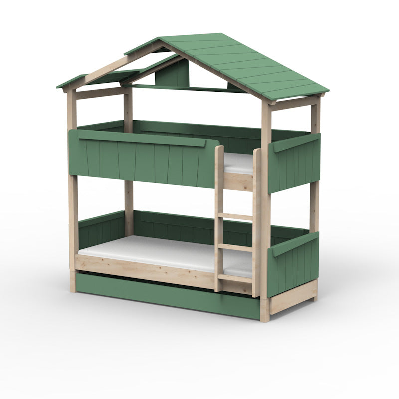Mathy by Bols 'Star Light Bunkbed Model 3' Montessori Stockbett 90x200cm mit Bettschublade - in 26 Farben erhältlich