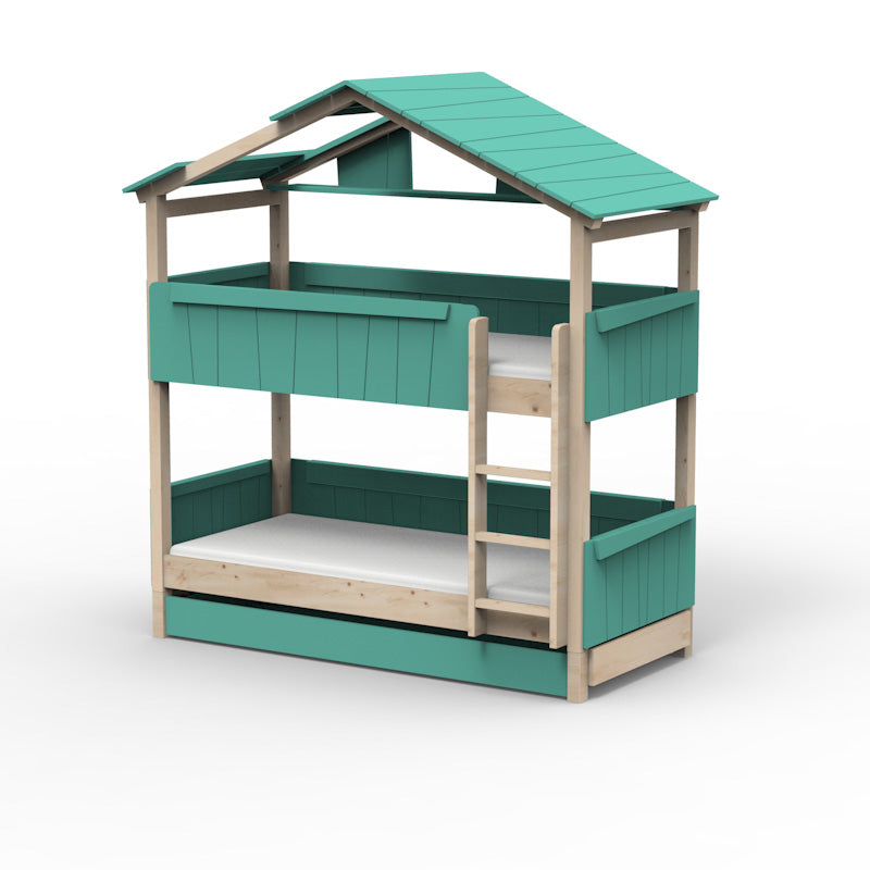 Mathy by Bols 'Star Light Bunkbed Model 3' Montessori Stockbett 90x200cm mit Bettschublade - in 26 Farben erhältlich