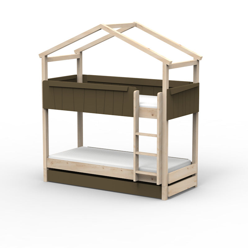 Mathy by Bols 'Star Light Bunkbed Model 1' Montessori Stockbett 90x200cm mit Bettschublade - in 26 Farben erhältlich