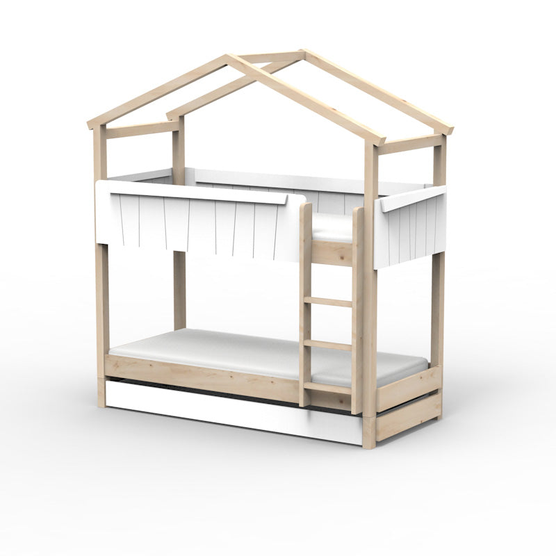 Mathy by Bols 'Star Light Bunkbed Model 1' Montessori Stockbett 90x200cm mit Bettschublade - in 26 Farben erhältlich