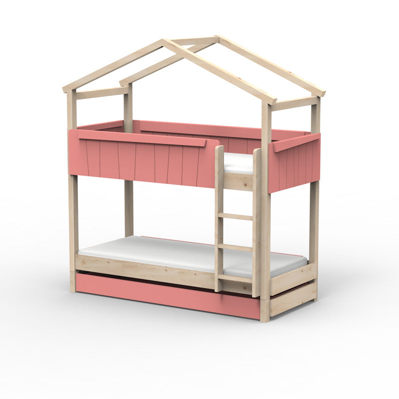 Mathy by Bols 'Star Light Bunkbed Model 1' Montessori Stockbett 90x200cm mit Bettschublade - in 26 Farben erhältlich