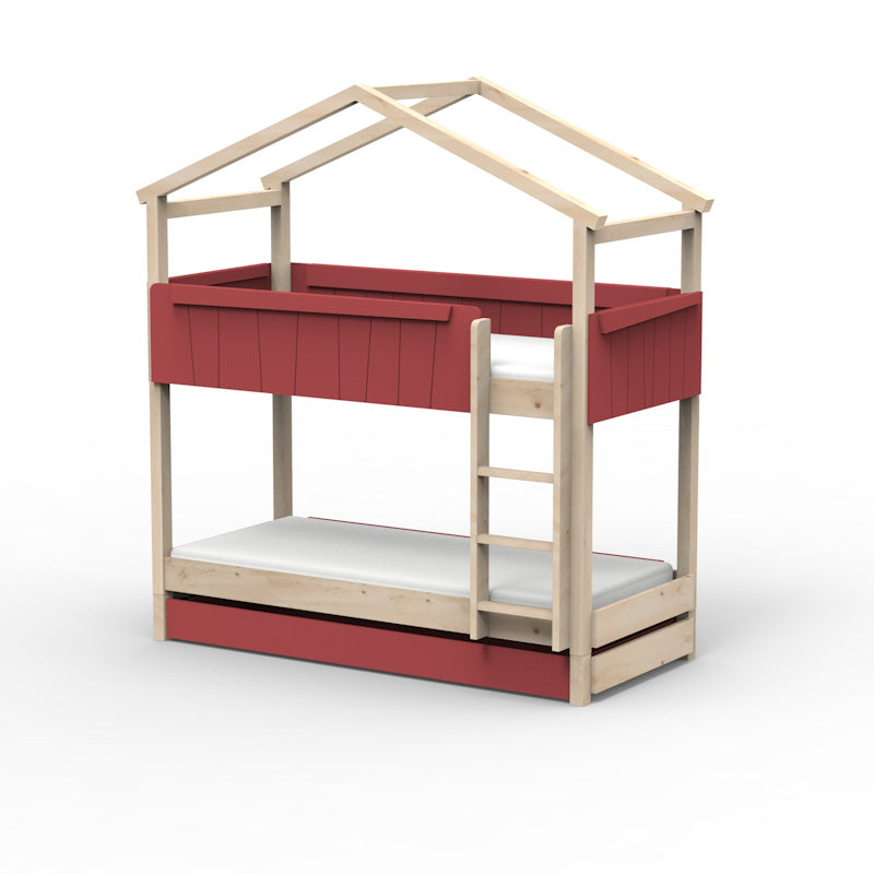 Mathy by Bols 'Star Light Bunkbed Model 1' Montessori Stockbett 90x200cm mit Bettschublade - in 26 Farben erhältlich