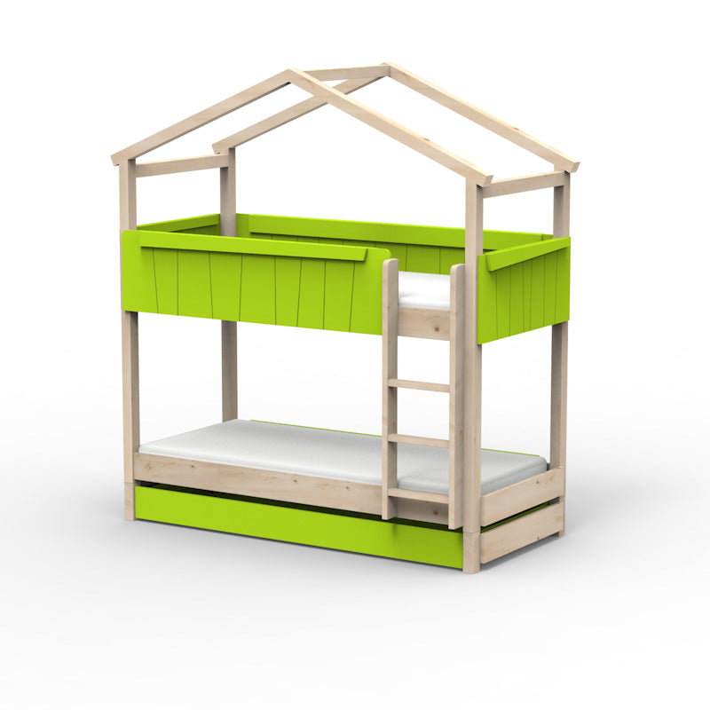 Mathy by Bols 'Star Light Bunkbed Model 1' Montessori Stockbett 90x200cm mit Bettschublade - in 26 Farben erhältlich