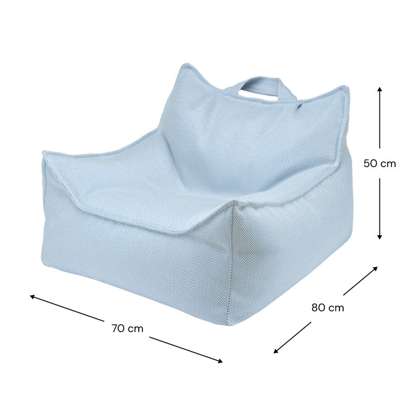 Wigiwama Outdoor Set Sitzsack und Sitzkissen/Ottoman  'Azure'