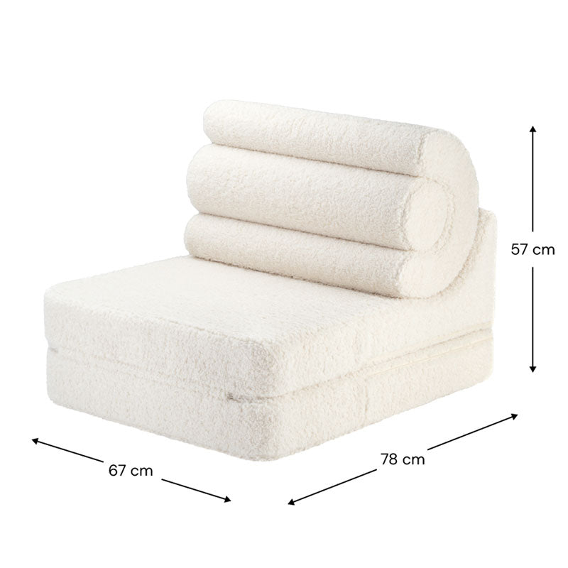 Wigiwama Teddy Flipster 'Cream White' 78x67x57cm