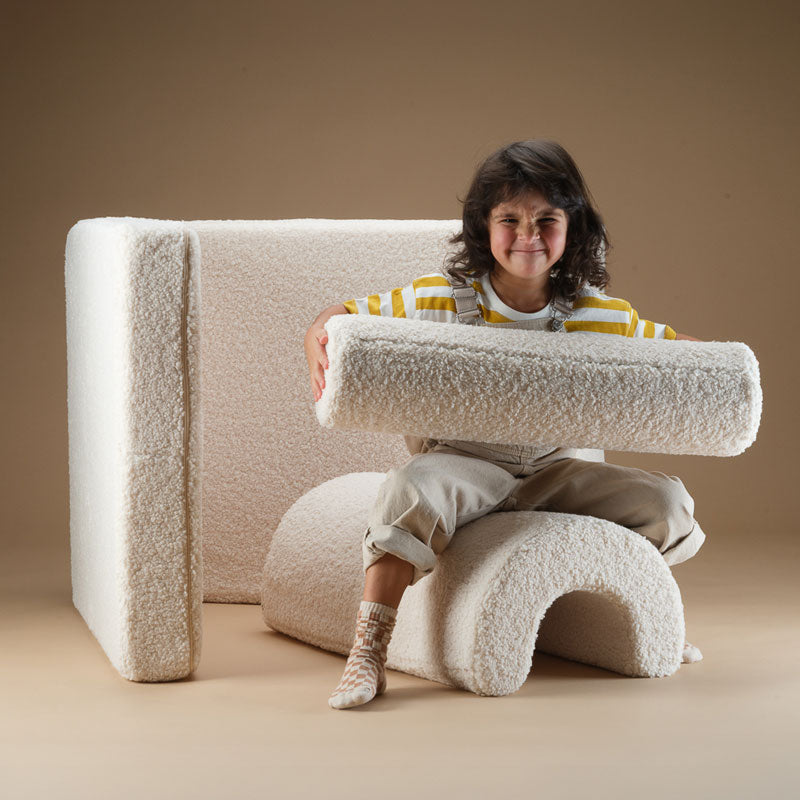 Wigiwama Teddy Flipster 'Cream White' 78x67x57cm