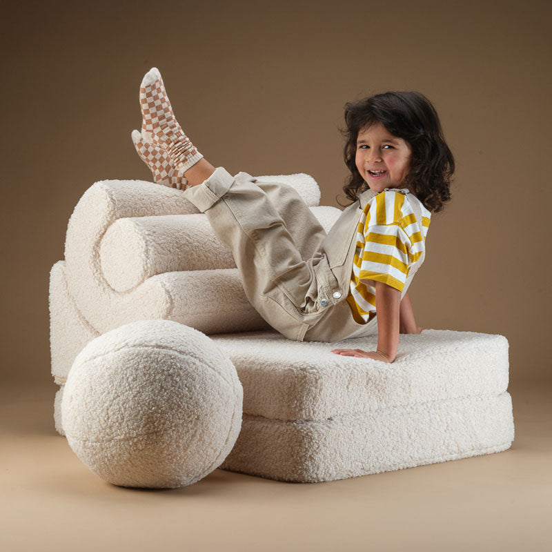 Wigiwama Teddy Flipster 'Cream White' 78x67x57cm