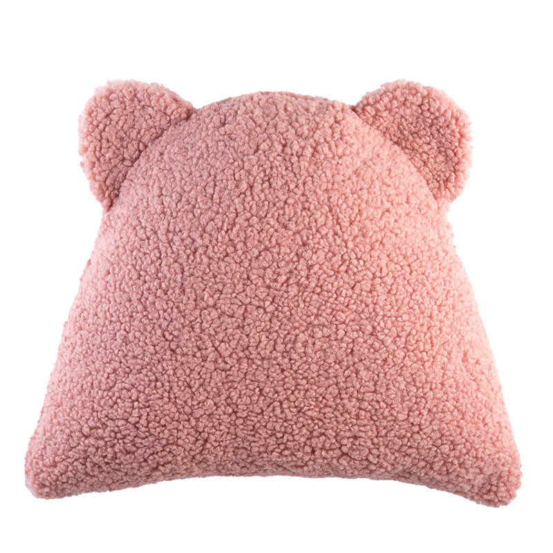 Wigiwama kleiner Sitzsack Bär aus Teddy-Stoff in 'Guava', 70x60cm