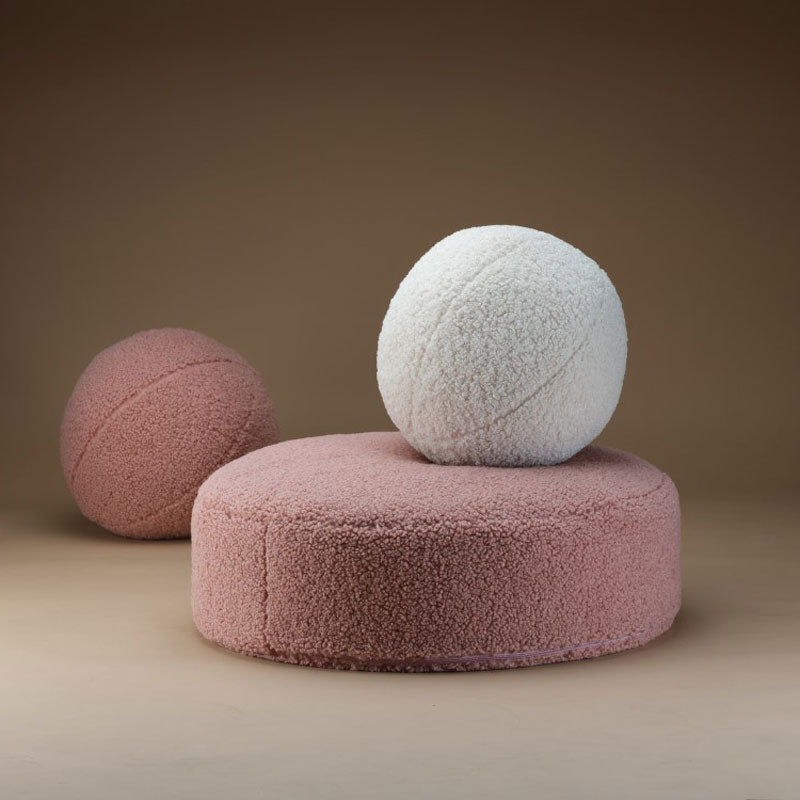 Wigiwama Teddy-Ottoman`Guava´ 20x⌀65cm