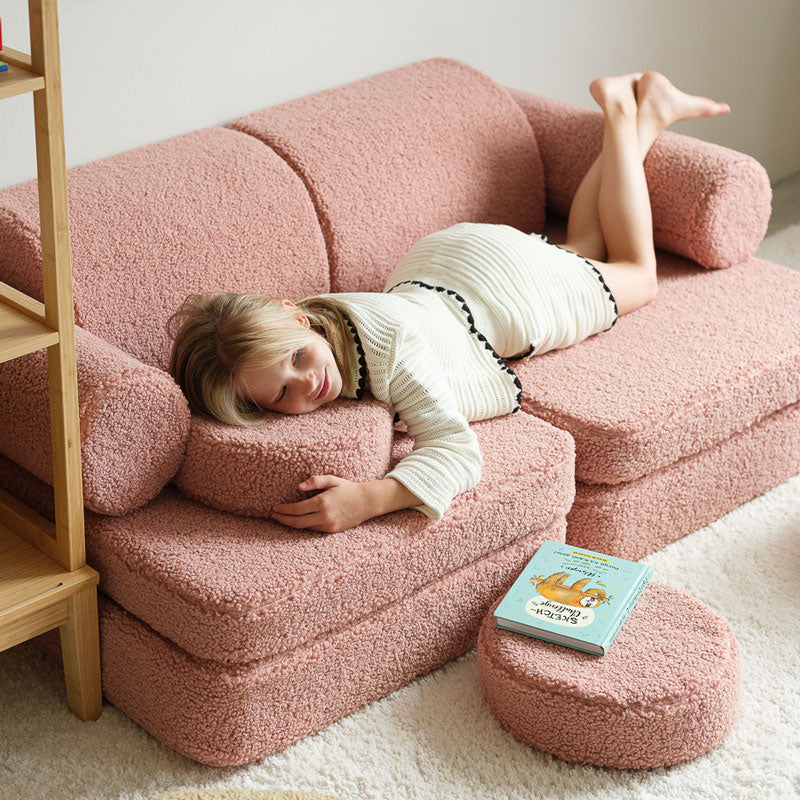 Wigiwama Kindersofa Seetee in 'Guava' 136x78x46cm