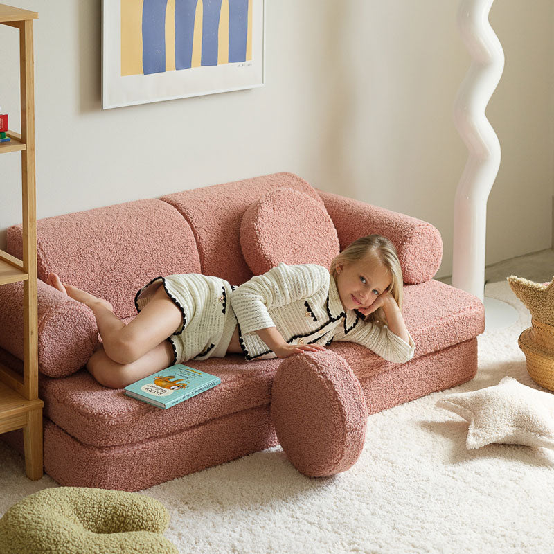 Wigiwama Kindersofa Seetee in 'Guava' 136x78x46cm