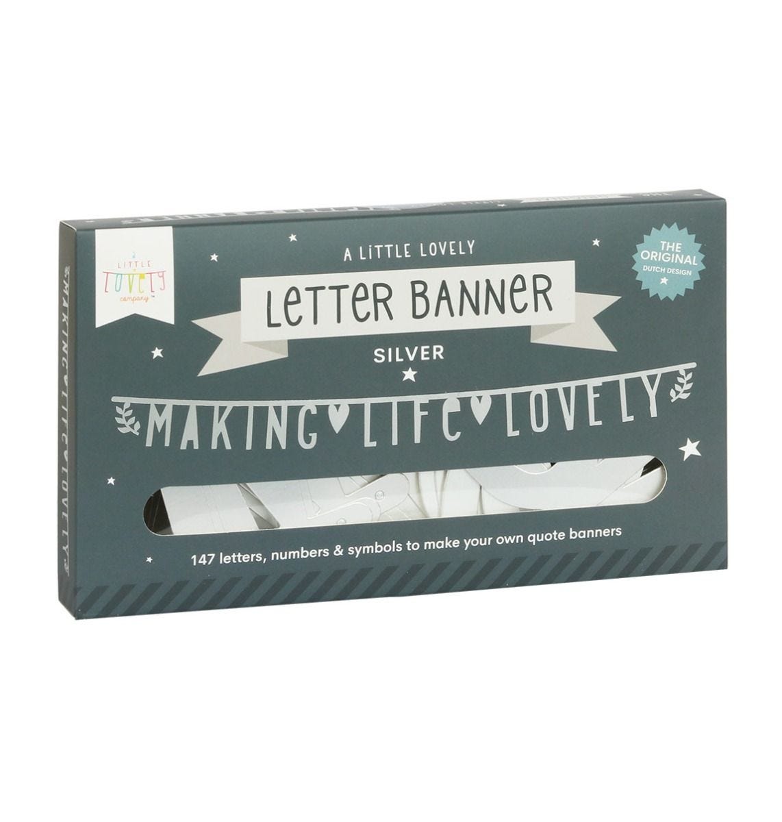A Little Lovely Company Letter banner silber - 147 Buchstaben