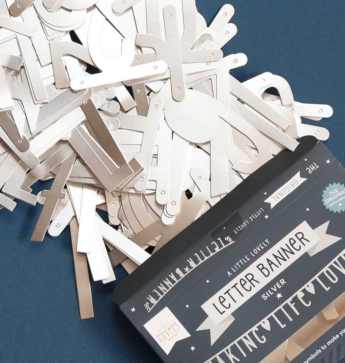 A Little Lovely Company Letter banner silber - 147 Buchstaben