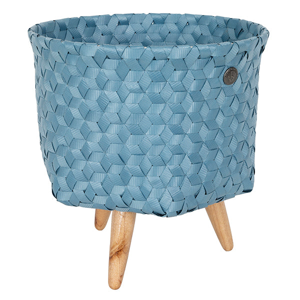 Handed By Dimensional - Aufbewahrungskorb mit Füßen 20x29x29cm in blue jeans