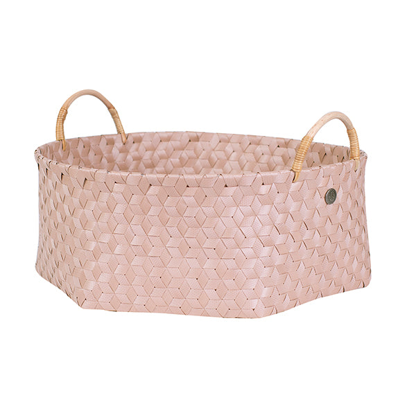 Handed By Dimensional - flacher Aufbewahrungskorb mit Henkel 18x45x45cm in copper blush