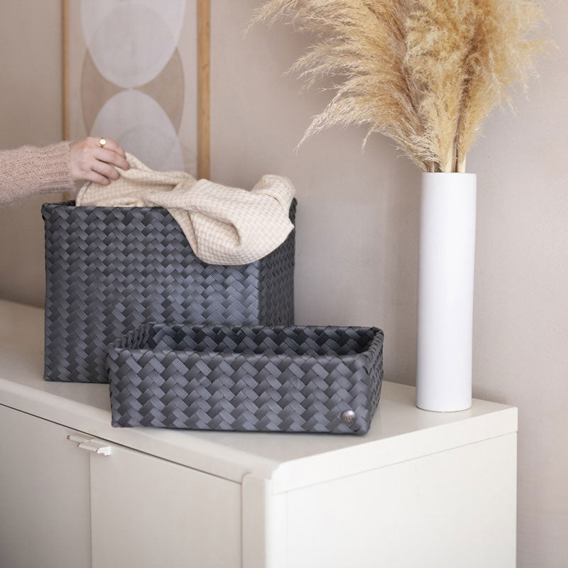 Handed By Grand - Aufbewahrungskorb 'Ideal' 13x37x24 cm in dark grey