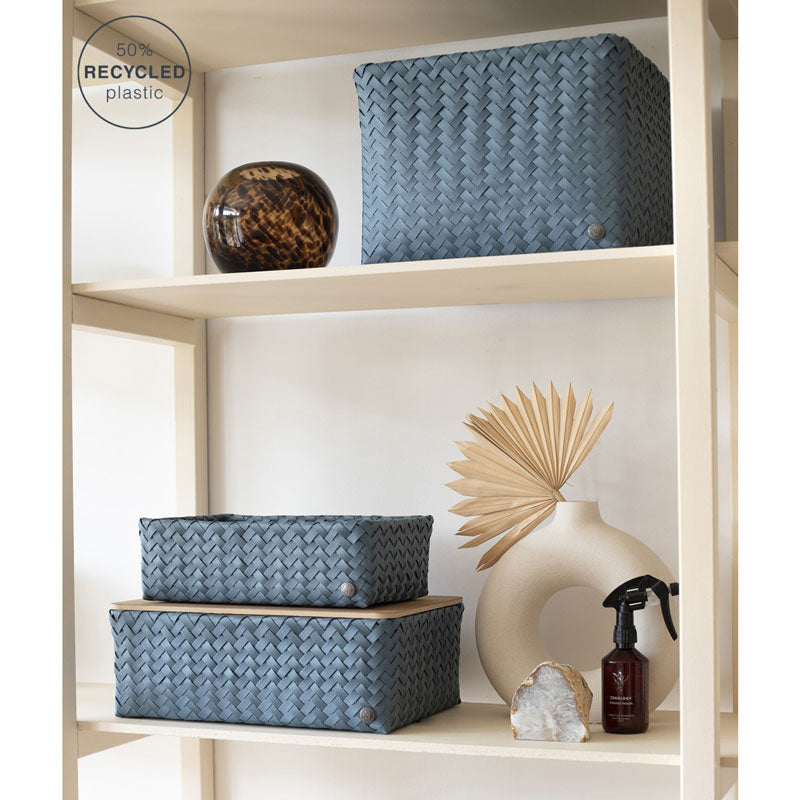 Handed By Grand - Aufbewahrungskorb 'Ideal' 13x37x24 cm in steel blue