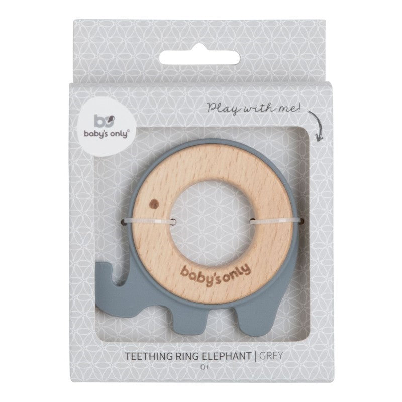 Baby's Only Beißring Elefant grau