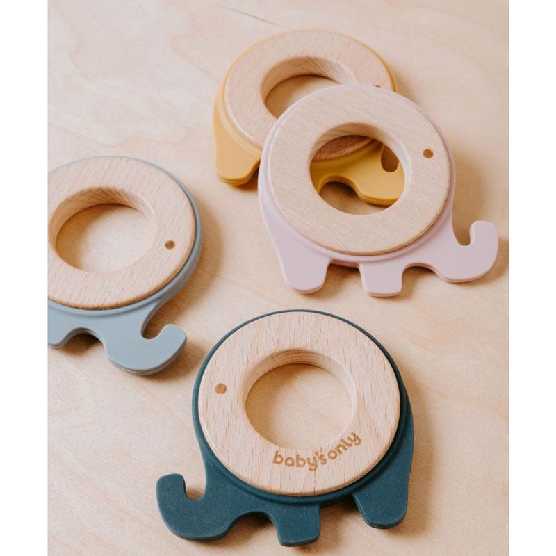 Baby's Only Beißring Elefant grau