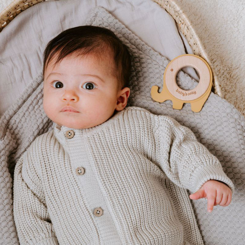 Baby's Only Beißring Elefant stonegreen