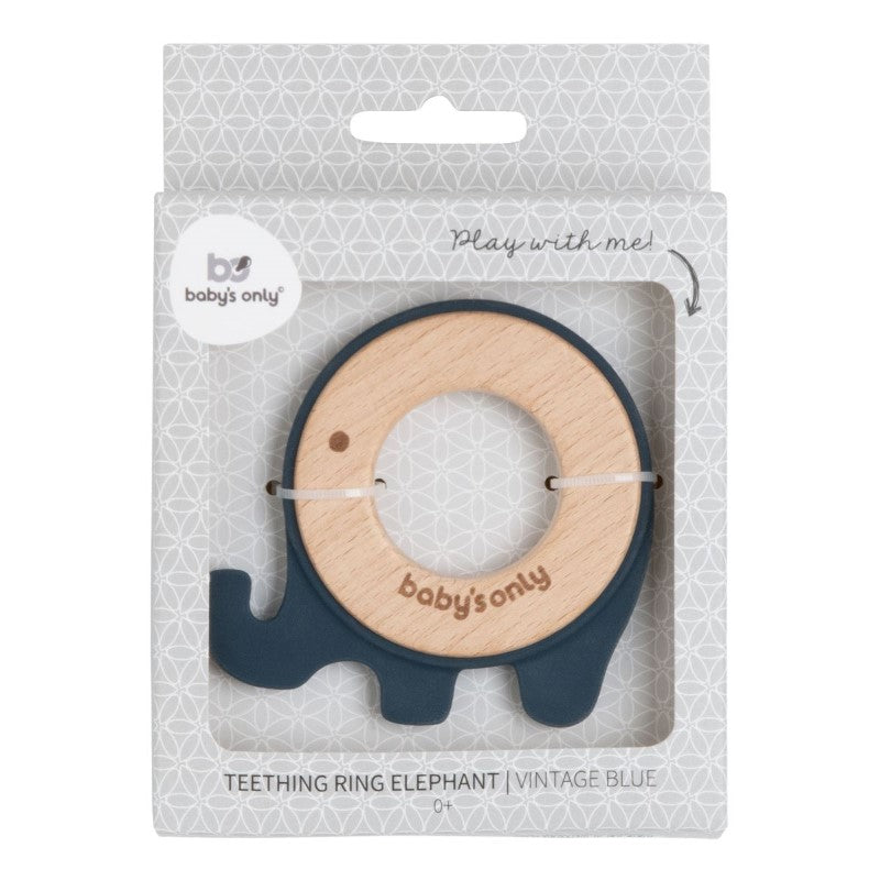 Baby's Only Beißring Elefant vintage blue