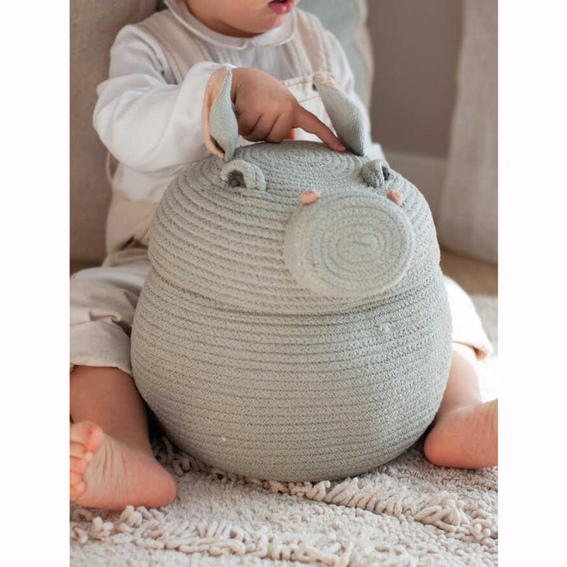 Lorena Canals Korb 'Henry the Hippo' Ø25 x 30cm