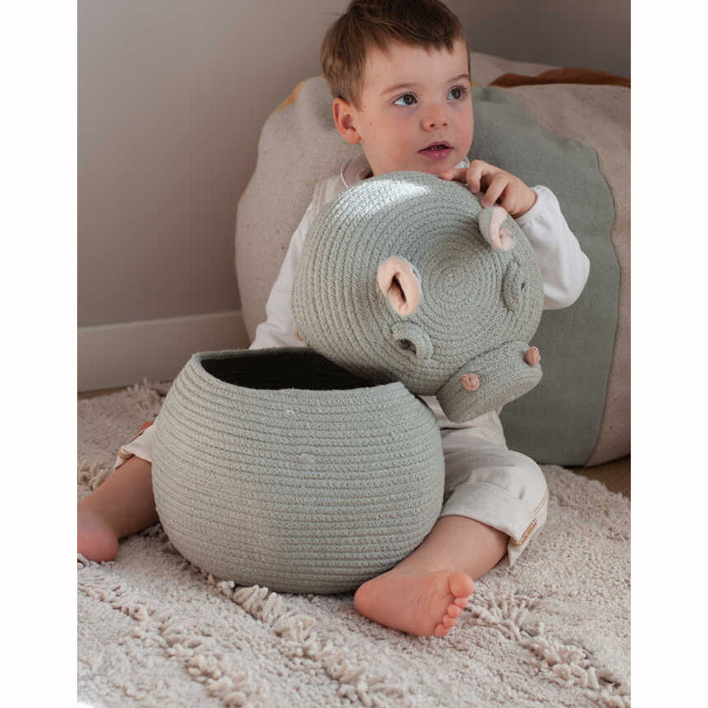 Lorena Canals Korb 'Henry the Hippo' Ø25 x 30cm