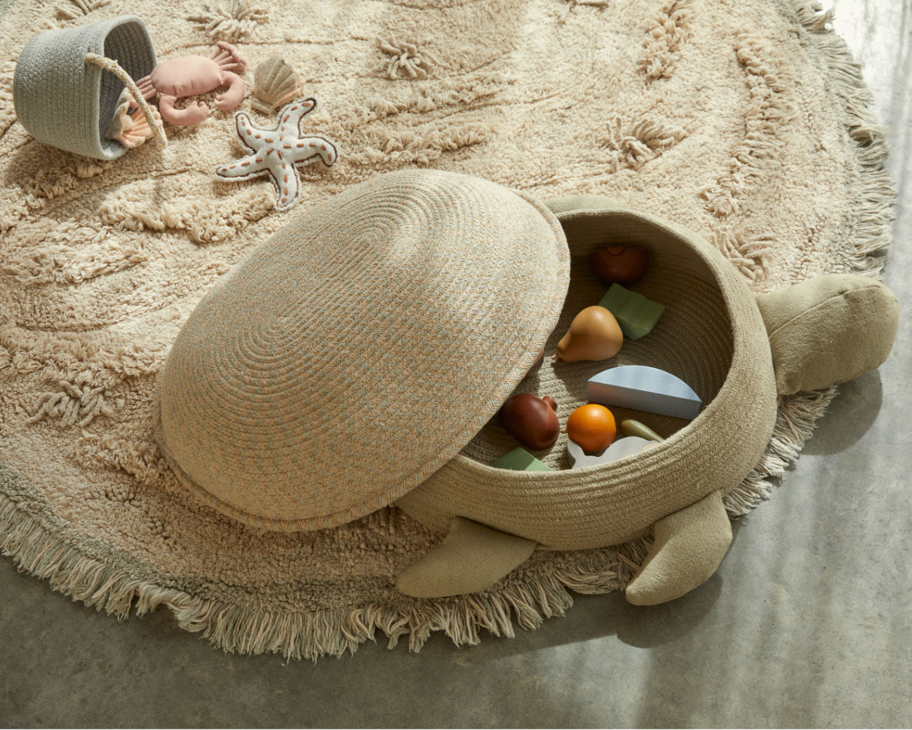 Lorena Canals Korb 'Mama Turtle' 18x45x70 cm