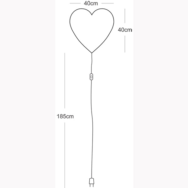 Buokids Wandlampe Softlight Nachtlicht Herz grau