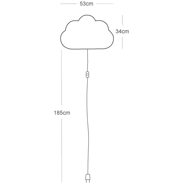 Buokids Wandlampe Softlight Nachtlicht Wolke grau